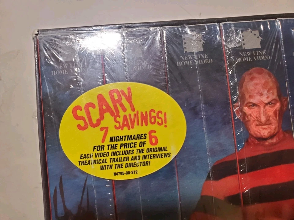 Nightmare on Elm Street Collection VHS Box Set 1-7 Hype Sticker Double Sealed - Image 2 of 4