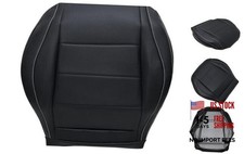 Driver Side Bottom Replacement Leather Seat Cover Black Compatible with Benz