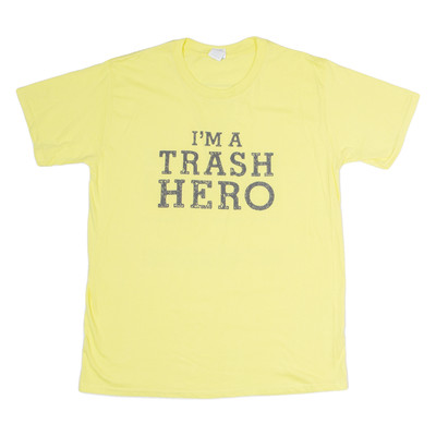 GILDAN I'm A Trash Hero Herren T-Shirt Gelb L