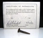 Civil War Relic Nail The Ship Wreck Rob Roy Sunk 1863 Dead Mans Bay Gulf Florida