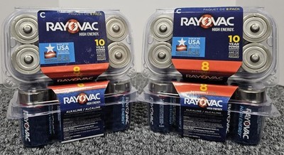 4 X 8 pk Rayovac High Energy C Batteries Alkaline Exp. 12/33 TOTAL 32 BATTERIES
