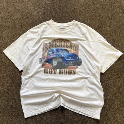 Hot Rod Shirt Vintage 90s Y2k Classic Car Cafe Racing Race Cars Racer Tee XL