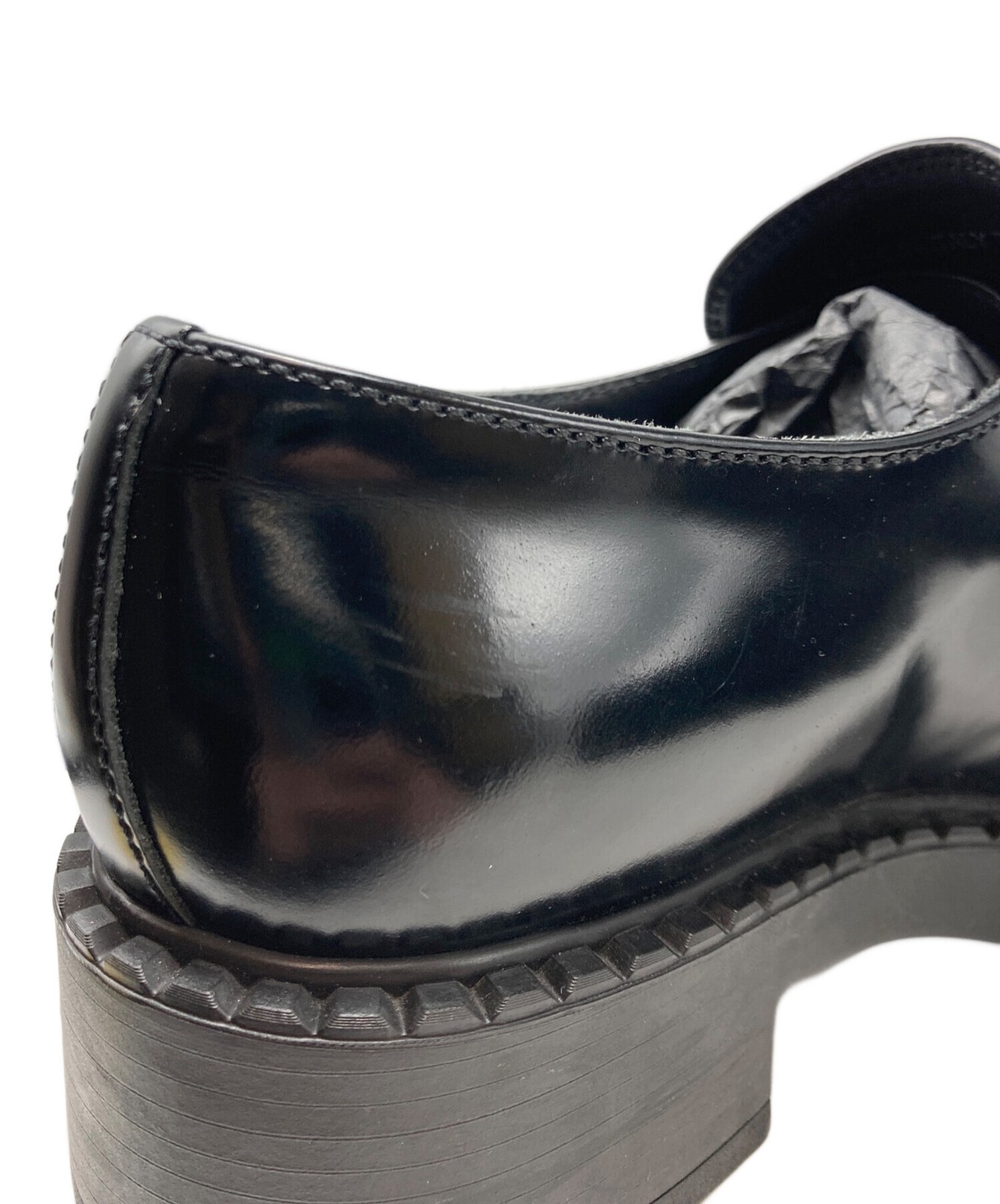 PRADA Flat Shoes Women's Size 35 Black Leather image 10