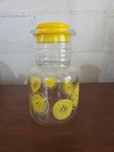 Vintage Pyrex 1.5 Qt Glass Lemonade Juice Pitcher Carafe Lid Citrus Slices 3515