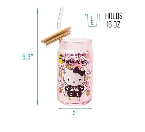 Silver Buffalo Hello Kitty Skeleton Tumbler - Thumbnail 3
