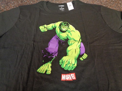 Marvel The Incredible Hulk Adult XL T-shirt SS Black Extra Large NWT