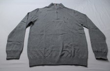 Tommy Hilfiger Men's Classic Quarter-Zip Sweater EH6 Grey Heather Small NWT