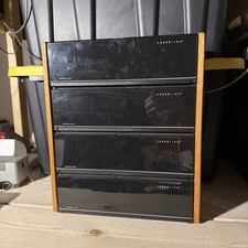 Laserline 48 CD Compact Disc Storage Case Holder Lock Eject Drop Down Doors