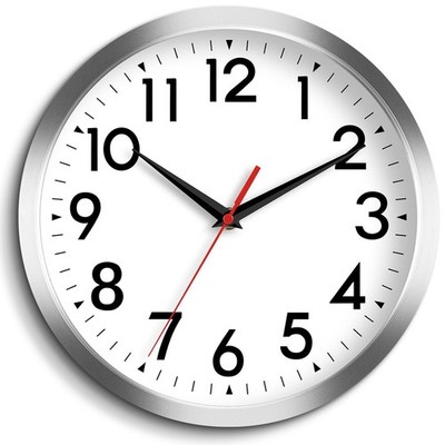 Wanduhr, modern, batteriebetrieben, 25,4 cm, einfach, leise, Nicht tickend, d...