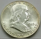 US 1949 Franklin Half Dollar  **