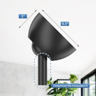 Sofucor Ceiling Fan Sloped Ceiling Adapter Weathered Steel Matte Black Finish