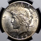 1923 S PEACE DOLLAR NGC MS 61 PLEASING  CLEAR AND FLASHY  WHITE SATIN LUSTER