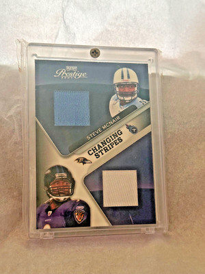 2007 Prestige Changing Stripes Steve McNair dual game worn patch relics 055/250