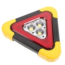 Solar Powered Triangle Emergency Warning Light for Roadside Vehicle Safety