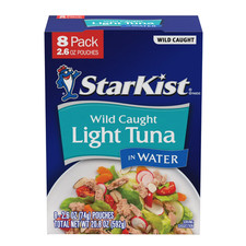 StarKist Chunk Light tuna in water - 2.6 oz Pouch 8-Pack ...