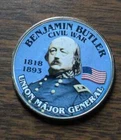 Civil War Colorized Half Dollar - Benjamin Butler