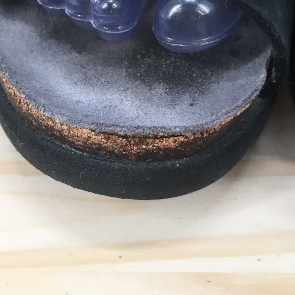 Mephisto Sandals Womens 39 Elka Slide Black Slip On Casual Open Toe Wedge Heels - Image 3 of 4