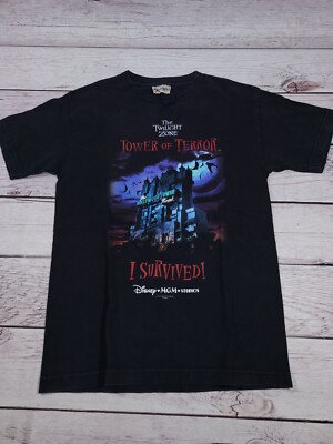Disney I Survived The Twilight Zone Tower of Terror Graphic T-Shirt Small  U6 - Main Image