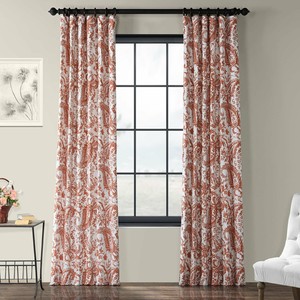 Detalles Acerca De Exclusive Fabrics Edina Printed Cotton Single Curtain Panel
