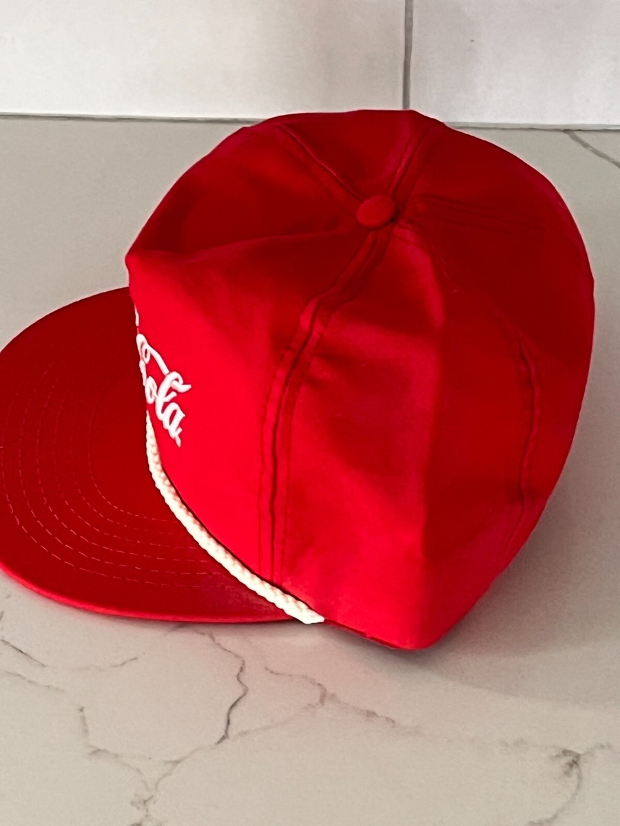 Vintage COKE Enjoy Coca Cola Hat Snapback Rope Cap Made In