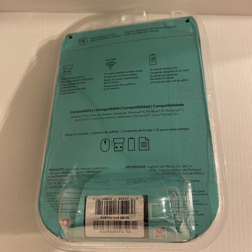 Logitech Wireless Computer Mouse M185 Blue & Black - Open Box - 第 3/4 張圖片