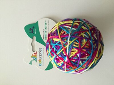 Categories Knitty Kitty Large Multi-Color - Yarn Ball Cat Toy with Rattle