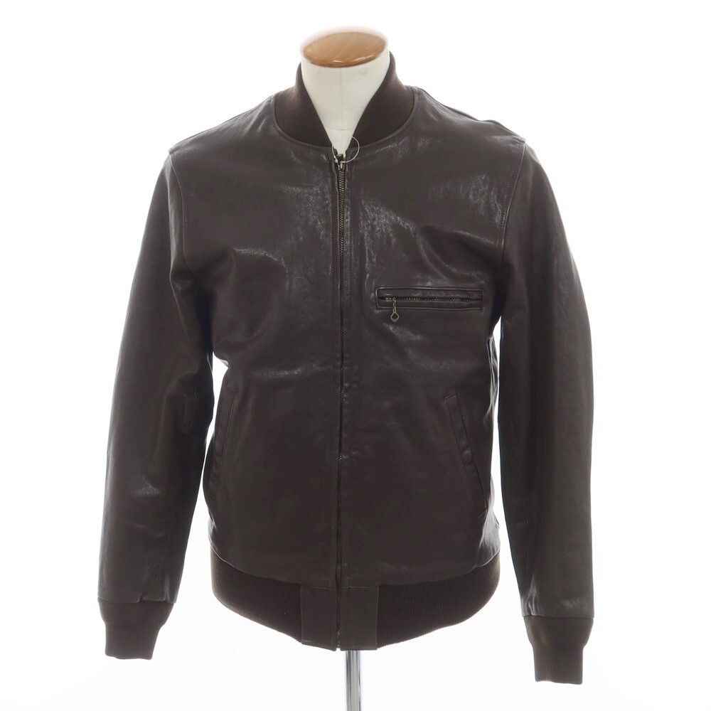 Hysteric Glamour Gallet Leather Zip-Up Blouson Size L Dark Brown 
