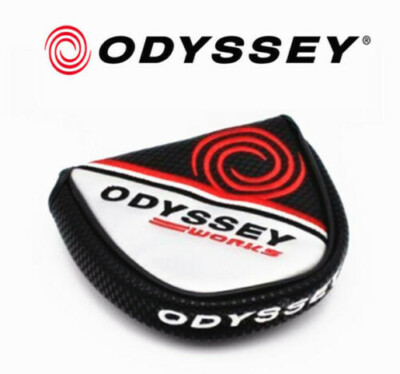 Black/Red Odyssey Works Golf Swirl Magnetverschluss Mallet Putter Cover UK