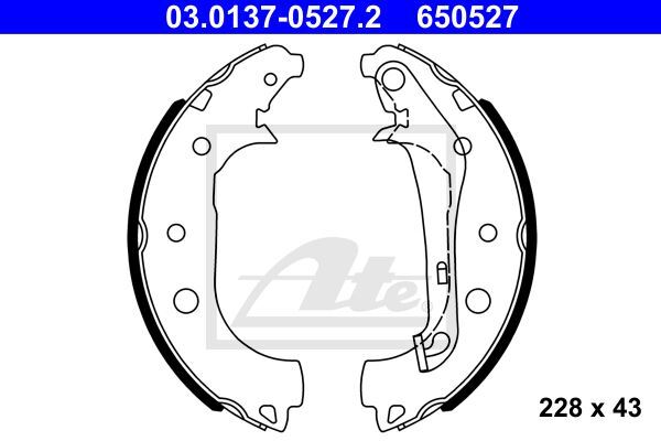 Mâchoires de frein Ford Ecosport 1.5 Ti tambour arrière essence diesel