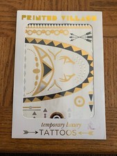 Printed Village Metallic Temporary Luxury Tattoos