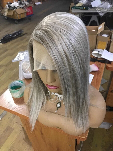 Парик Ash Blonde Lace Front длинный с подсветкой прямой парик Bob термобезопасный L деталь кружевной - Изображение 2 из 4