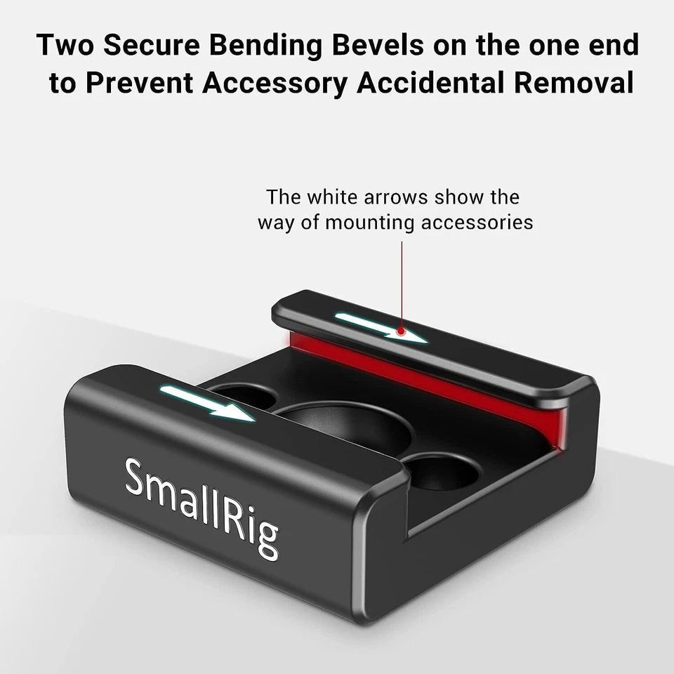 SmallRig Cold Shoe Mount Adapter Bracket Hot Shoe w/ 1/4" Thread for Camera Cage - Image 4 of 4