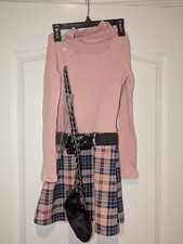 *New W Tags* Knit Works Drop Waist Dress With Necklace and Faux Fur Purse