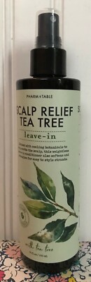PHARM TO TABLE SCALP RELIEF TEA TREE LEAVE-IN CONDITIONER 8oz MINT & COCONUT OIL