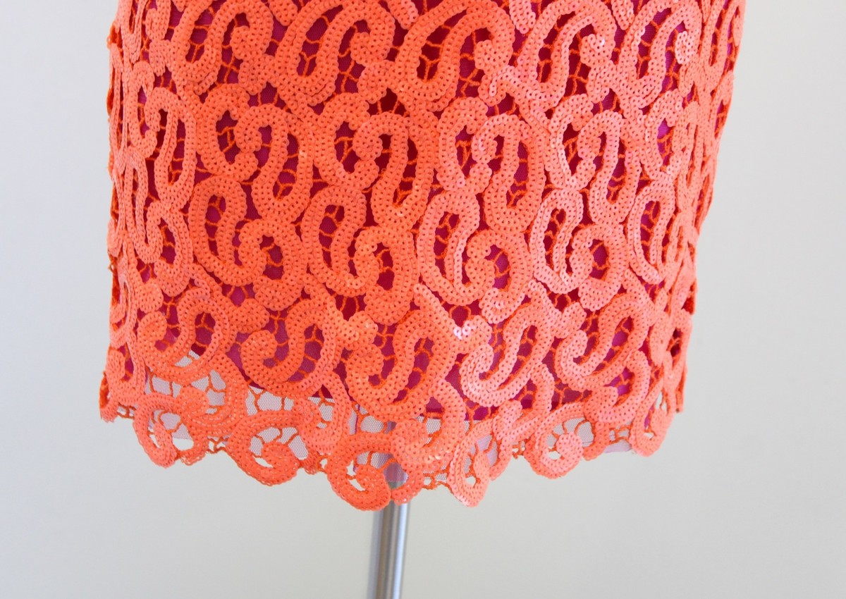 bcbg orange sequin dress BCBG Orange Dress by BCBG Maxazria