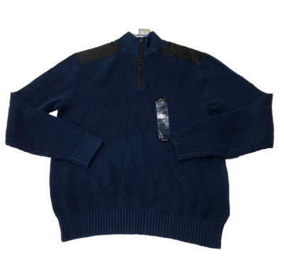 NWT Kenneth Cole Reaction 1/4 Zip Pullover - Blue - Men display picture 3