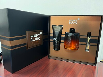 MONTBLANCE LEGEND NIGHT POUR HOMME 3 PIECES SET :3.3 Spray +0.25 SP+3.3 A/S Balm