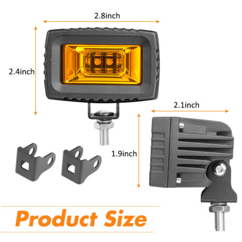 5" Flush Mount LED Work Light Bar Flood Rear Bumper Reverse Pods Driving/3" Pods - Picture 14 of 38