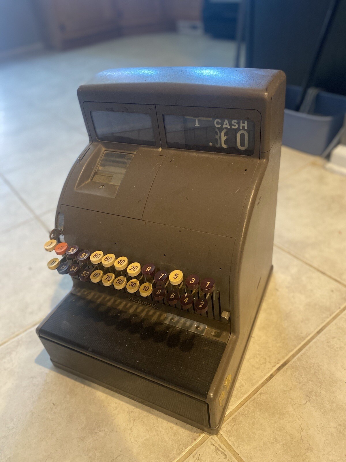 Antique Brass Cash Register Model 711 National Cash Register eBay