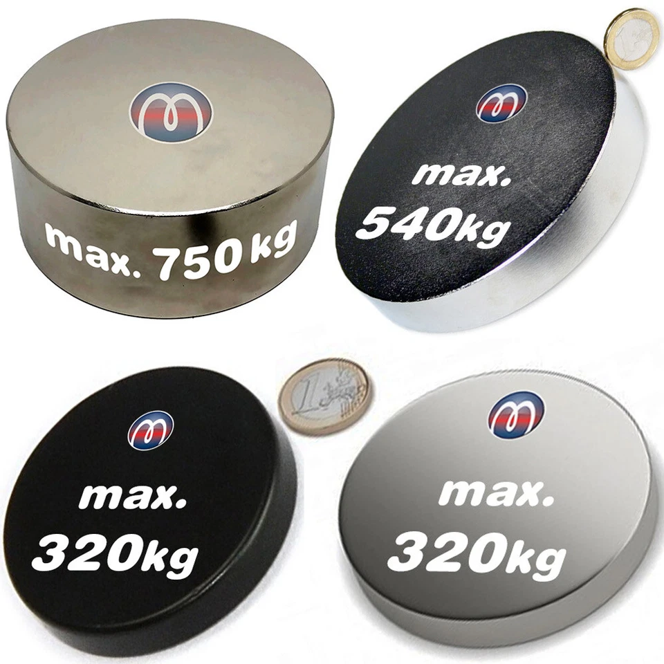 Extra starke Scheibenmagnete Neodym (NdFeB) Magnet-Scheiben, bis 750kg Haftkraft