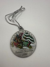 John Deere Pewter Christmas Ornament Lot