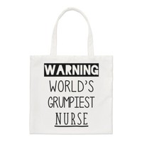 Achtung Weltweit Grumpiest Krankenschwester Regular Tragetasche Toll Beste