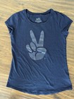 Size 10 Justice Sparkle Navy Blue Tshirt T-Shirt Top Tee Girl — photo 1