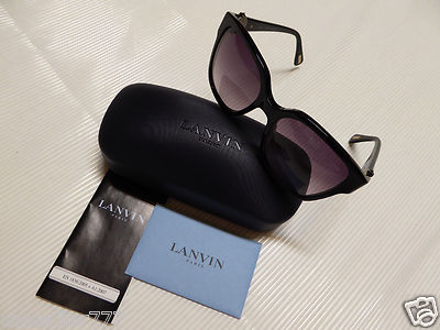 LANVIN SLN597S Paris *Swarovski Stone & Pearl*Sunglasses Case+Papers BLACK 
