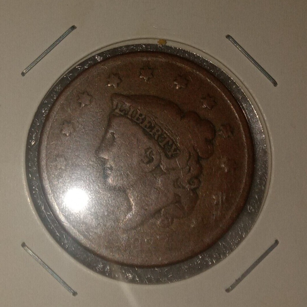 1844 & 1846 & 18?? dated LARGE CENT MATRON & BRAIDED HAIR 3