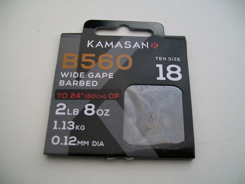 30 x Kamasan B560 Micro Barbed Hooks To Nylon.Size 18. Perfect All Round Hook. - Picture 2 of 2