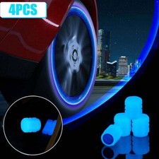 Car Universal Glowing in Dark Fluorescent Tire Valve Caps Cover Accessories Set