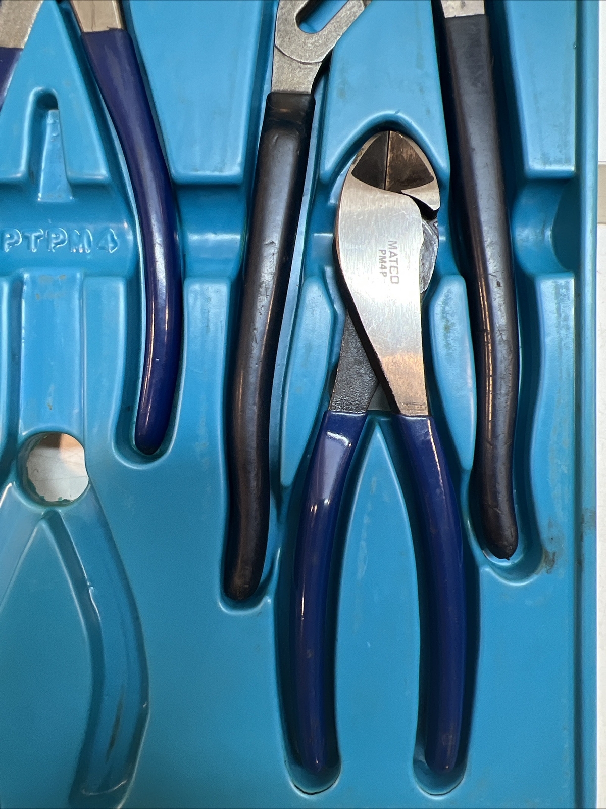 Matco Tools Blue Hand Pliers & Wire Cutter Set of 3 In Tray eBay