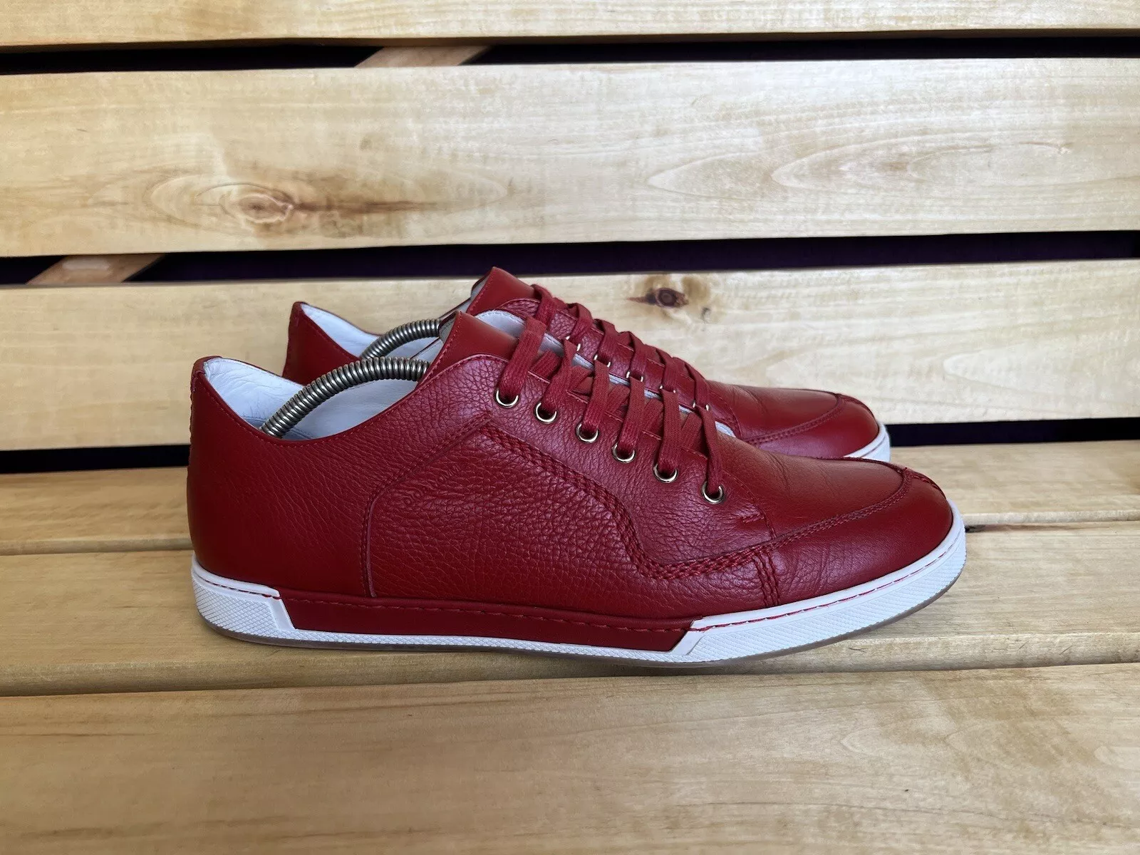 Baskets en cuir rouge Dior CD Dior Homme taille UK 10 US 11 EU 44