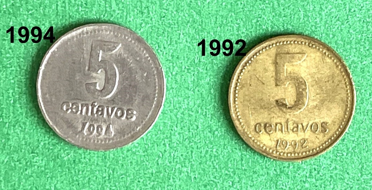 Coin Argentina 5 centavos 1992 or 1994 y /Select year / | eBay